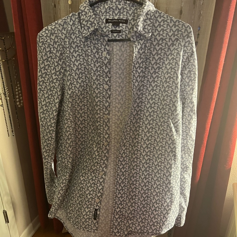 MK Men’s Button Down with the MK pattern.